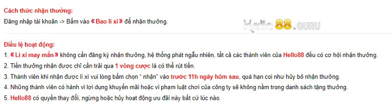 Điểm Danh mỗi ngày - Thưởng thêm 100K Tại Hello88